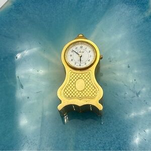 Gold Clock-Shaped Home Accent